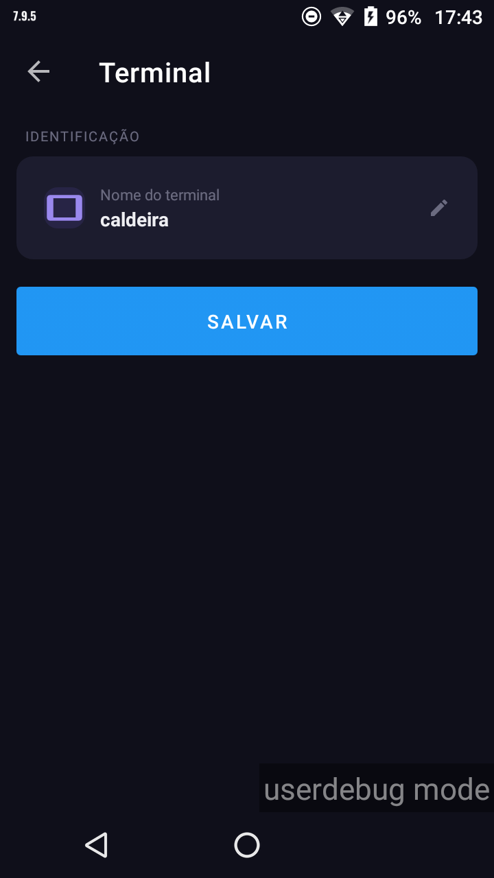 Identificação do terminal