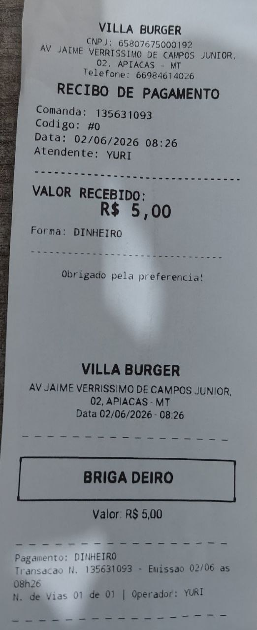 Fechamento da ficha