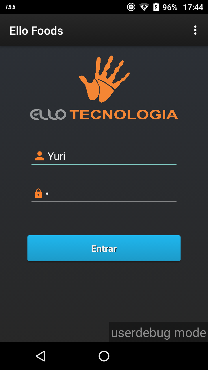 Tela de login